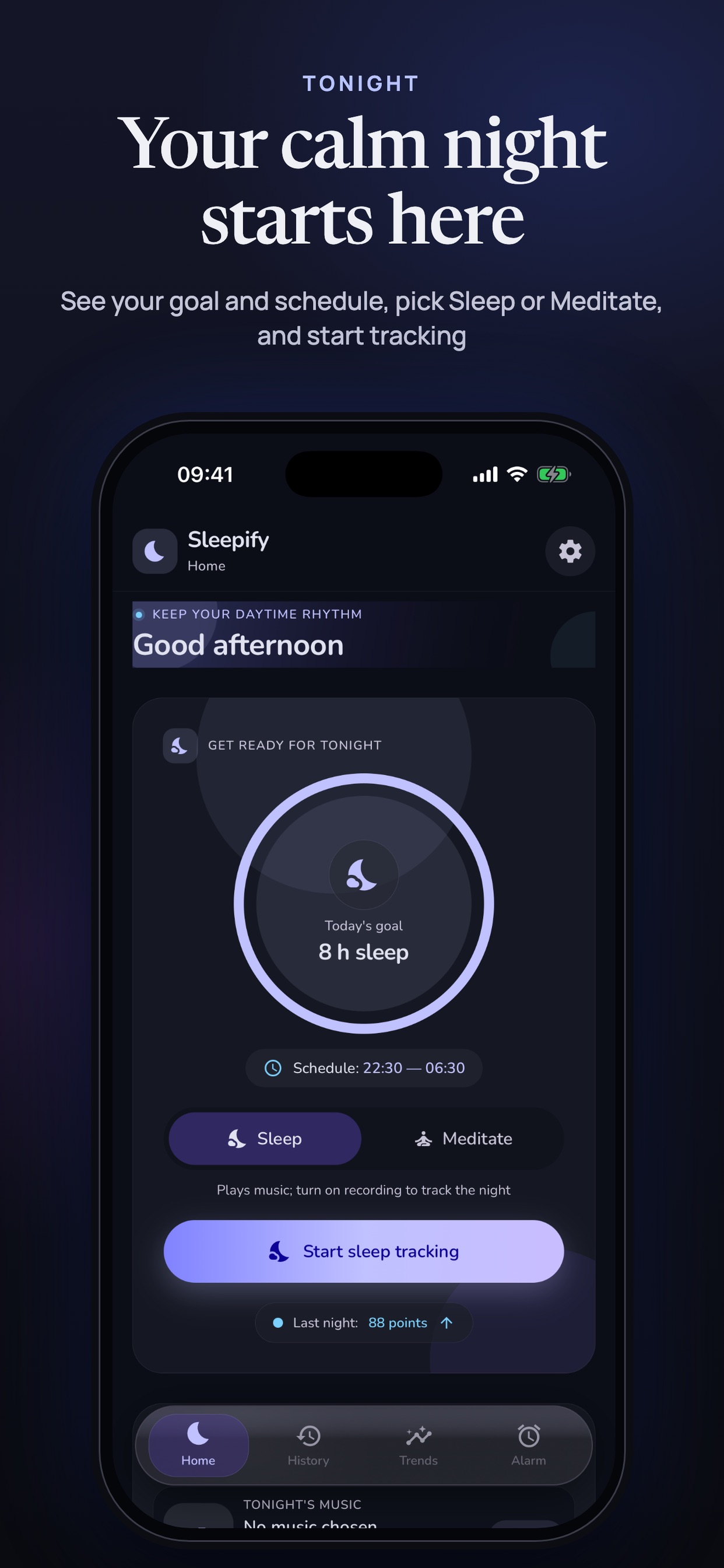 Screenshot 1 of Sleepify: Sleep Music & Timer