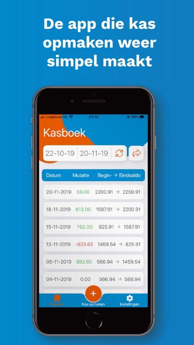 Screenshot #1 pour EasyKas - Online kasboek