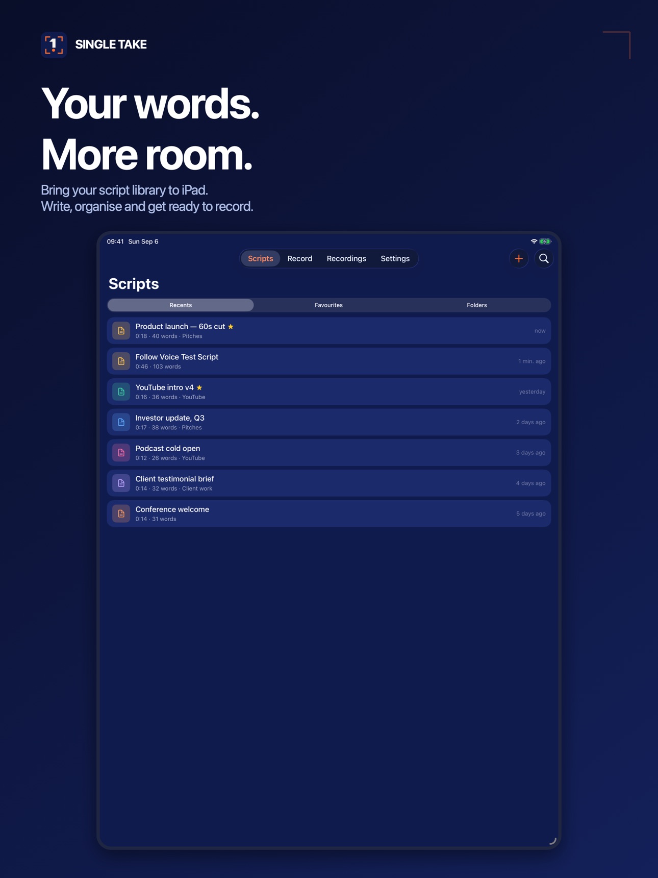 Screenshot 8 of Single Take Teleprompter