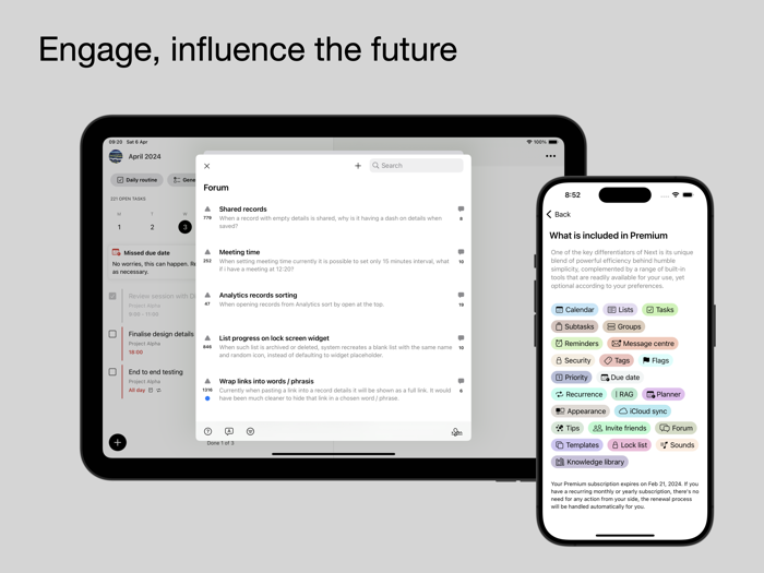 Next - Task management