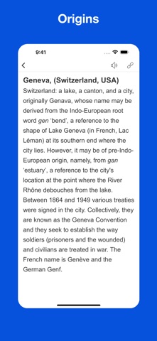 Place Name Origin Dictionary screenshot