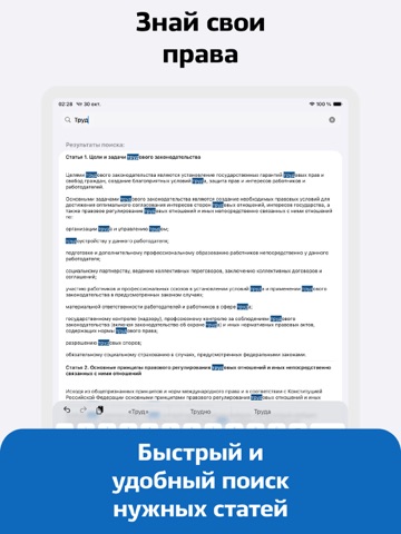 Законы и кодексы — консультант iPad screenshot