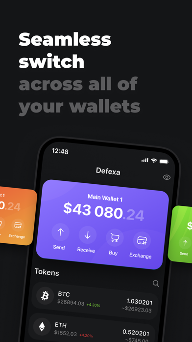 Defexa - Bitcoin Crypto Wallet Screenshot