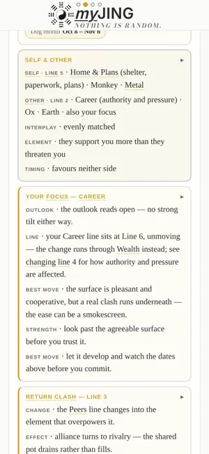 myJING • I Ching 6 Lines BaZi screenshot 4
