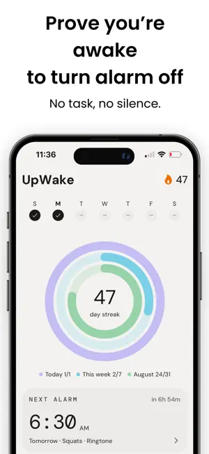 UpWake: Loud Alarm Clock screenshot 1