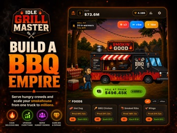 Idle Grill Master iPad screenshot