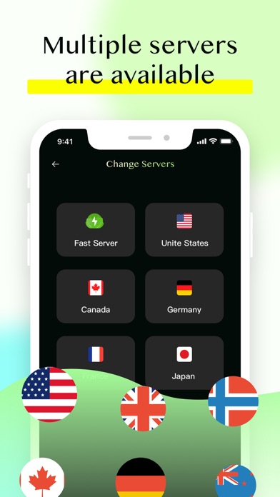 Lettuce Browser - VPN Location Screenshot
