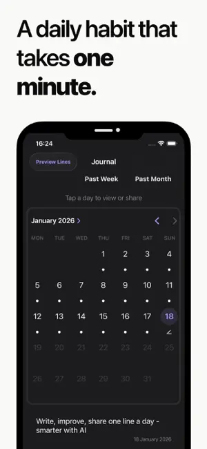 OneLine: Daily Journaling screenshot 1