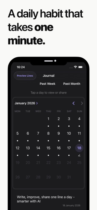 OneLine: Daily Journaling Screenshot 1 of 5