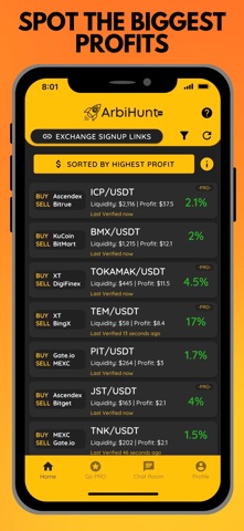 ArbiHunt - Crypto Arbitrage screenshot