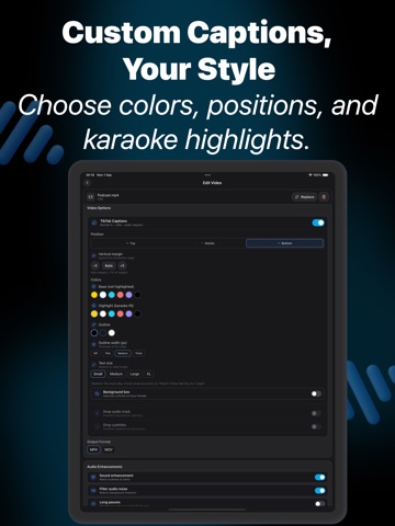 Transcript & AI Video Editing iPad screenshot