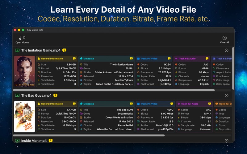 Screenshot #1 pour Any Media Info