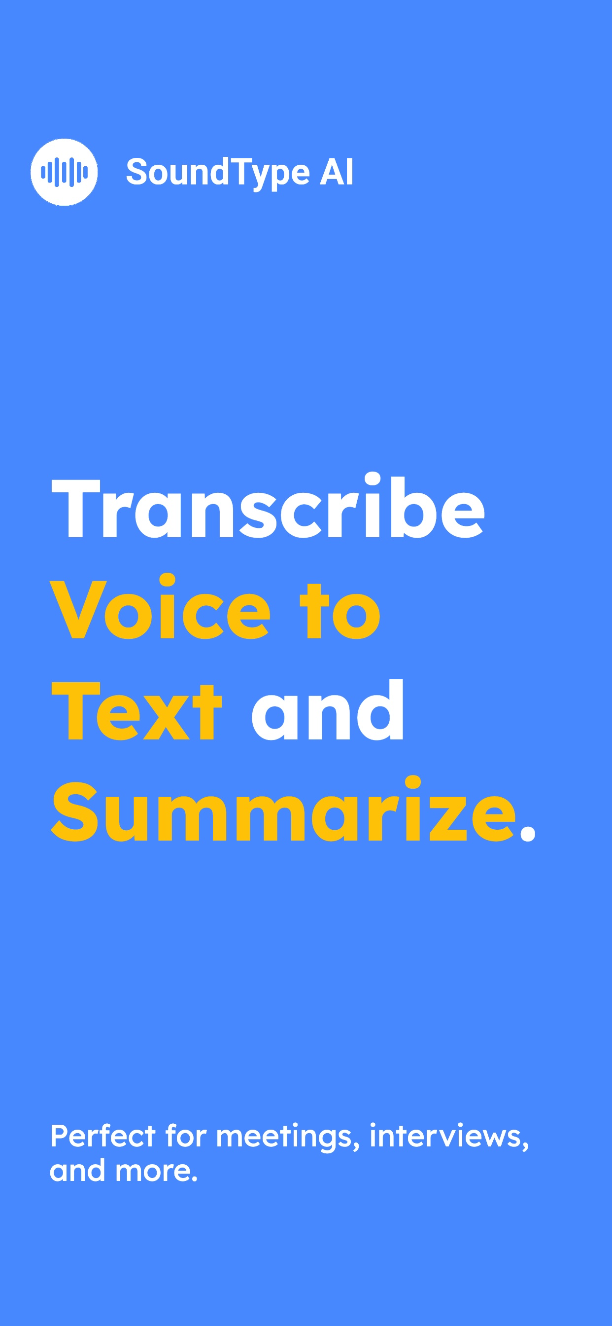 SoundType AI - Voice To Text