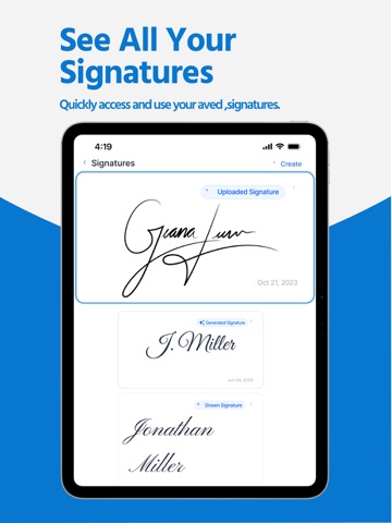 PDF Sign,Fill, Signature eSign iPad screenshot