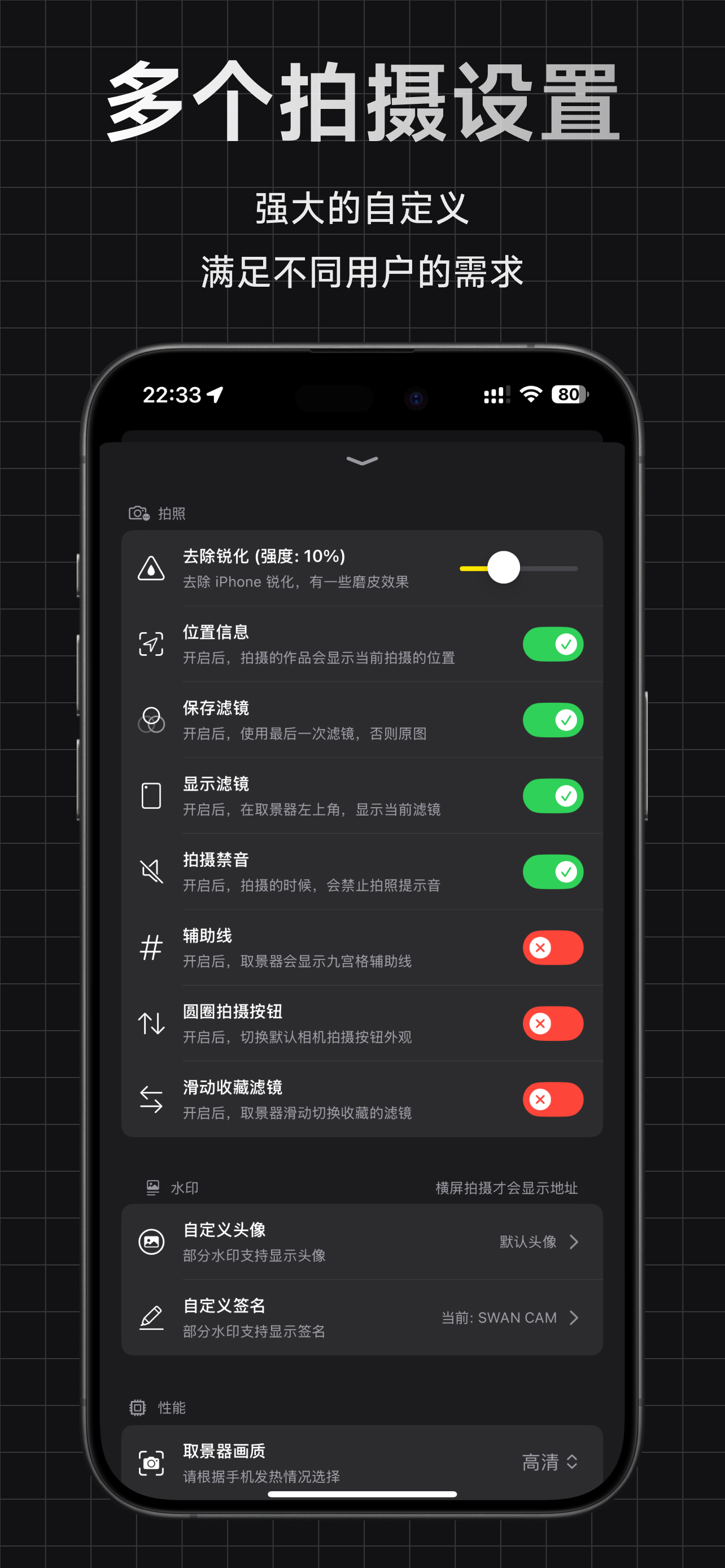 Swan Cam - Ai 构图电影胶片感相机