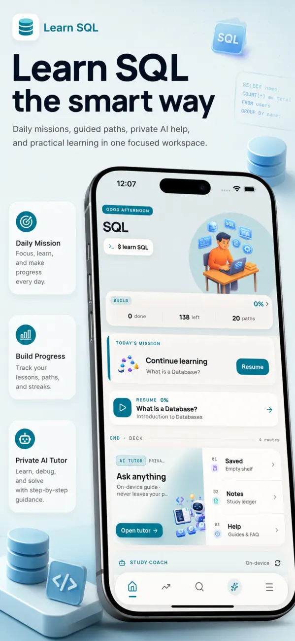 Screenshot #1 pour Learn SQL - Database Mastery