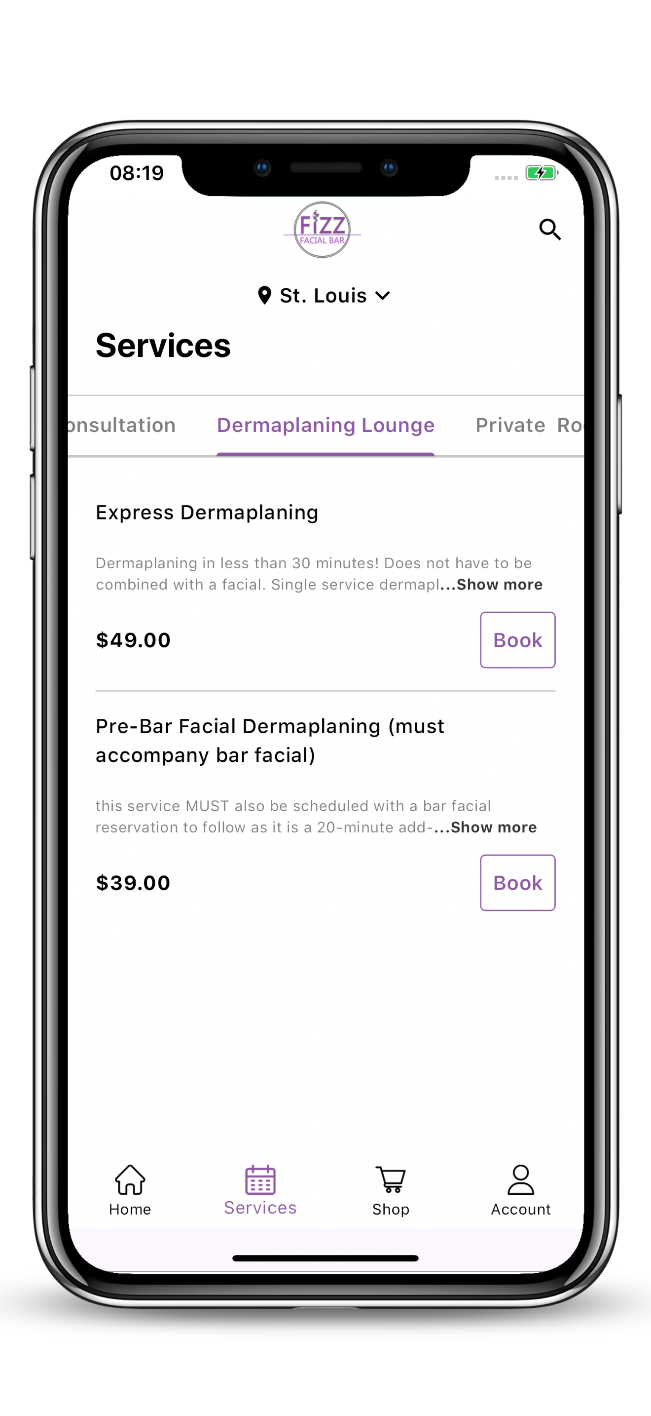 Fizz Facial Bar screenshot 2