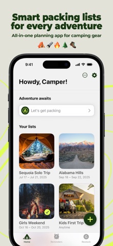 CampingKit: List, Plan, Pack Screenshot 1 of 6