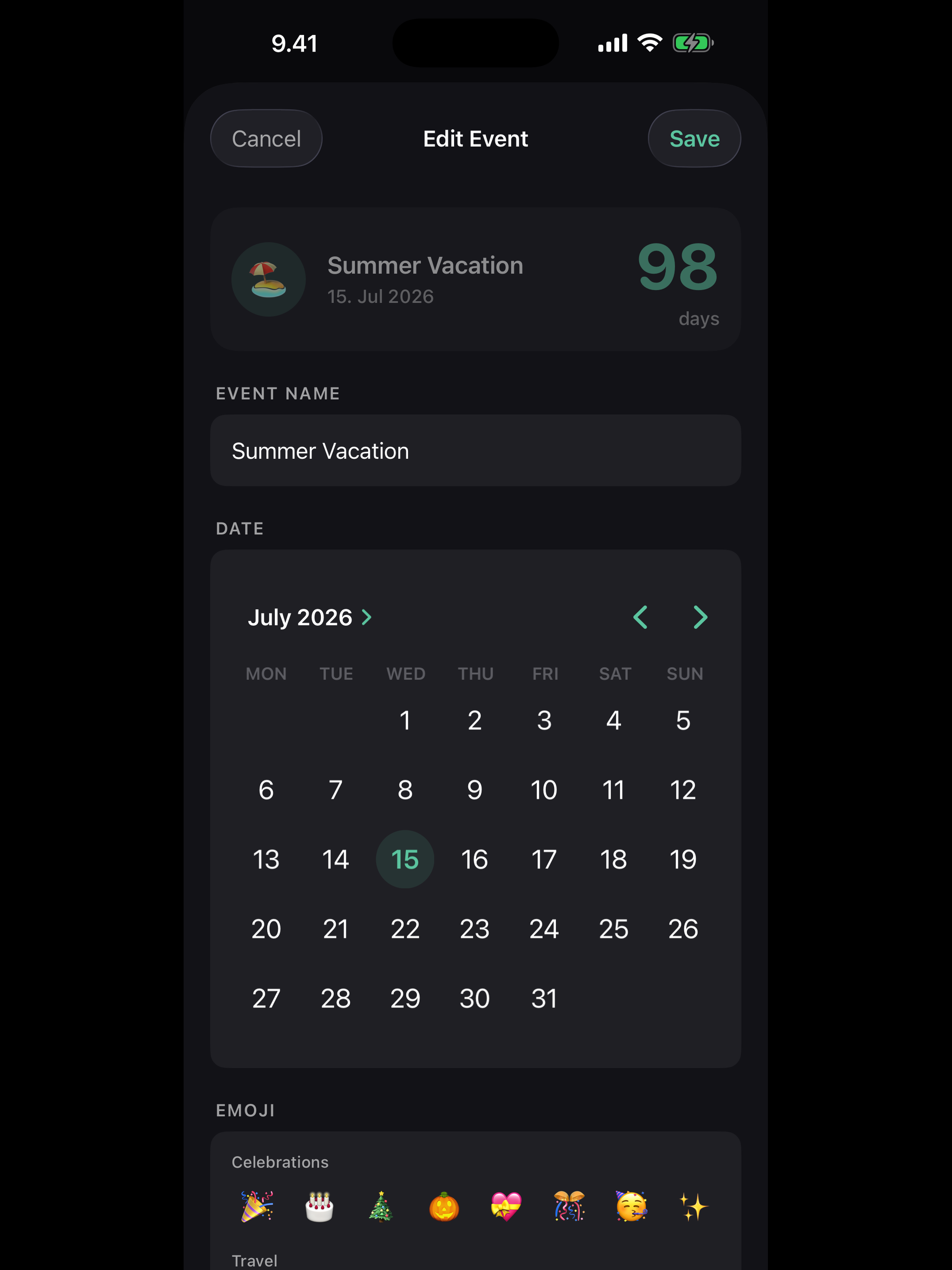 DayCount: Event Countdown screenshot 10