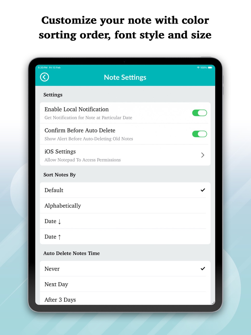 iPad screenshot