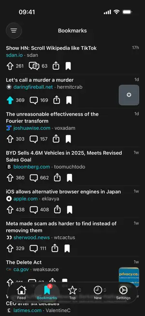 HackStream - HackerNews Feed screenshot 3