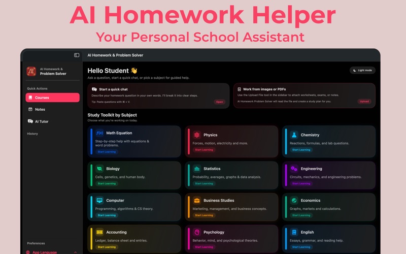 Homework AI - School Assistant iPhone screenshot