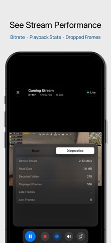 NetStream Tester: RTSP Player iPhone screenshot