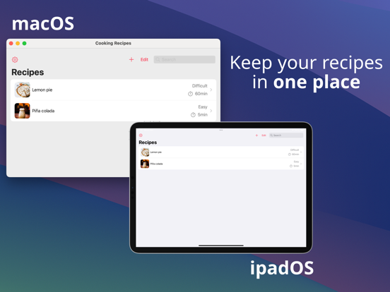 Cooking Recipes: Personal Book iPad screenshot 1 - Food & Drink app