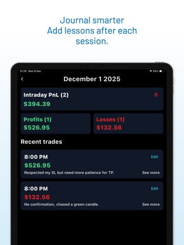 P&L Calendar: PnL Ledger iPad screenshot