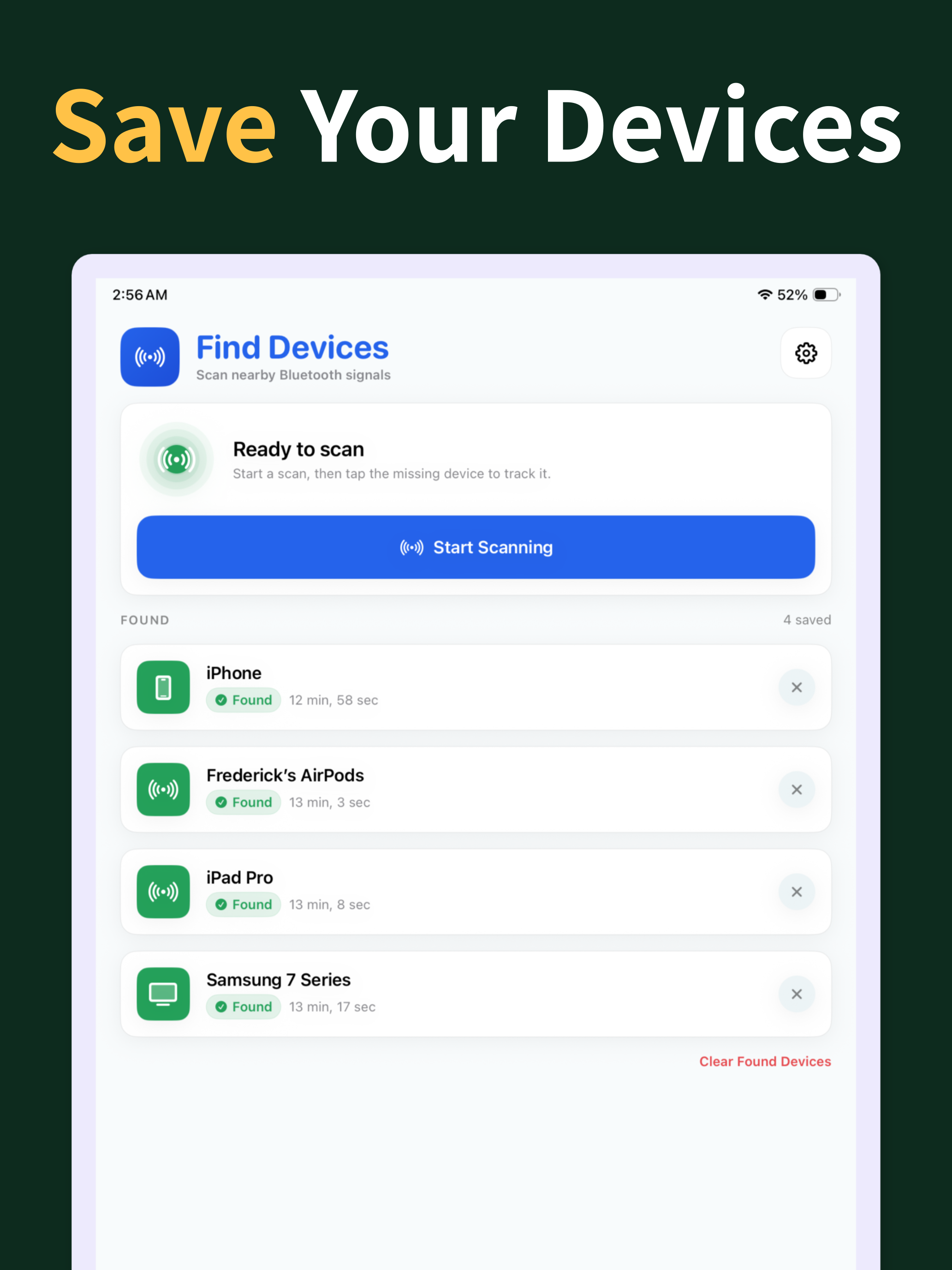Find Bluetooth Devices: Track