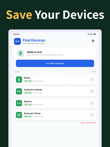 Find Bluetooth Devices: Track iPad screenshot