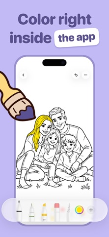 Coloring Page Maker: Colorzy iPhone screenshot