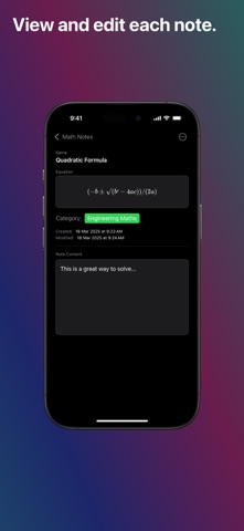 FormuNote iPhone screenshot