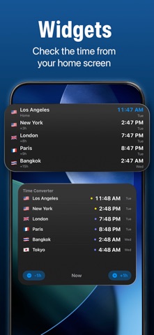 World Clock:Timezone Converter iPhone screenshot