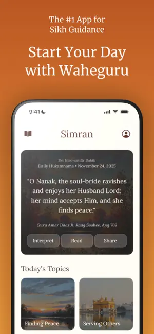 Simran: Sikh Companion App iPhone screenshot 1