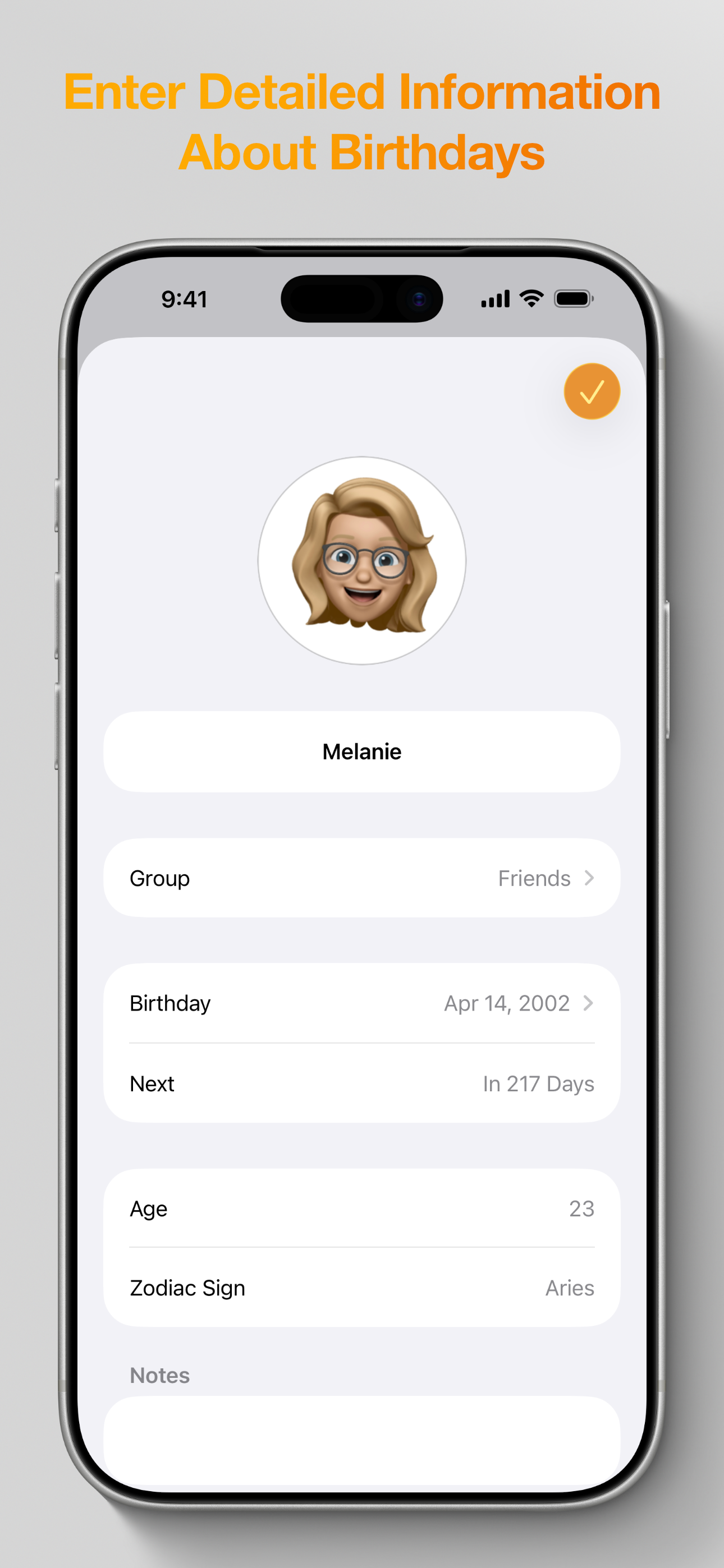Birthdays: Birthday App