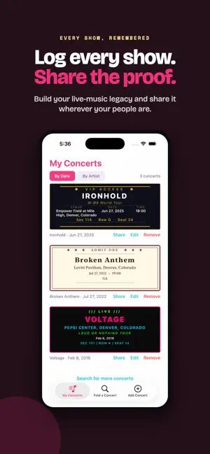 I Was There: Concerts screenshot 4