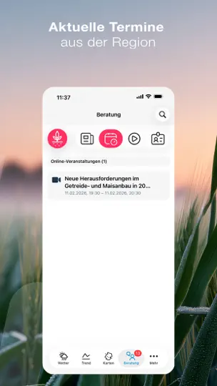 Screenshot von Agrar Wetter auf dem iPhone 8