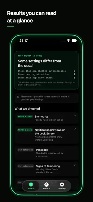 HackCheck screenshot 3