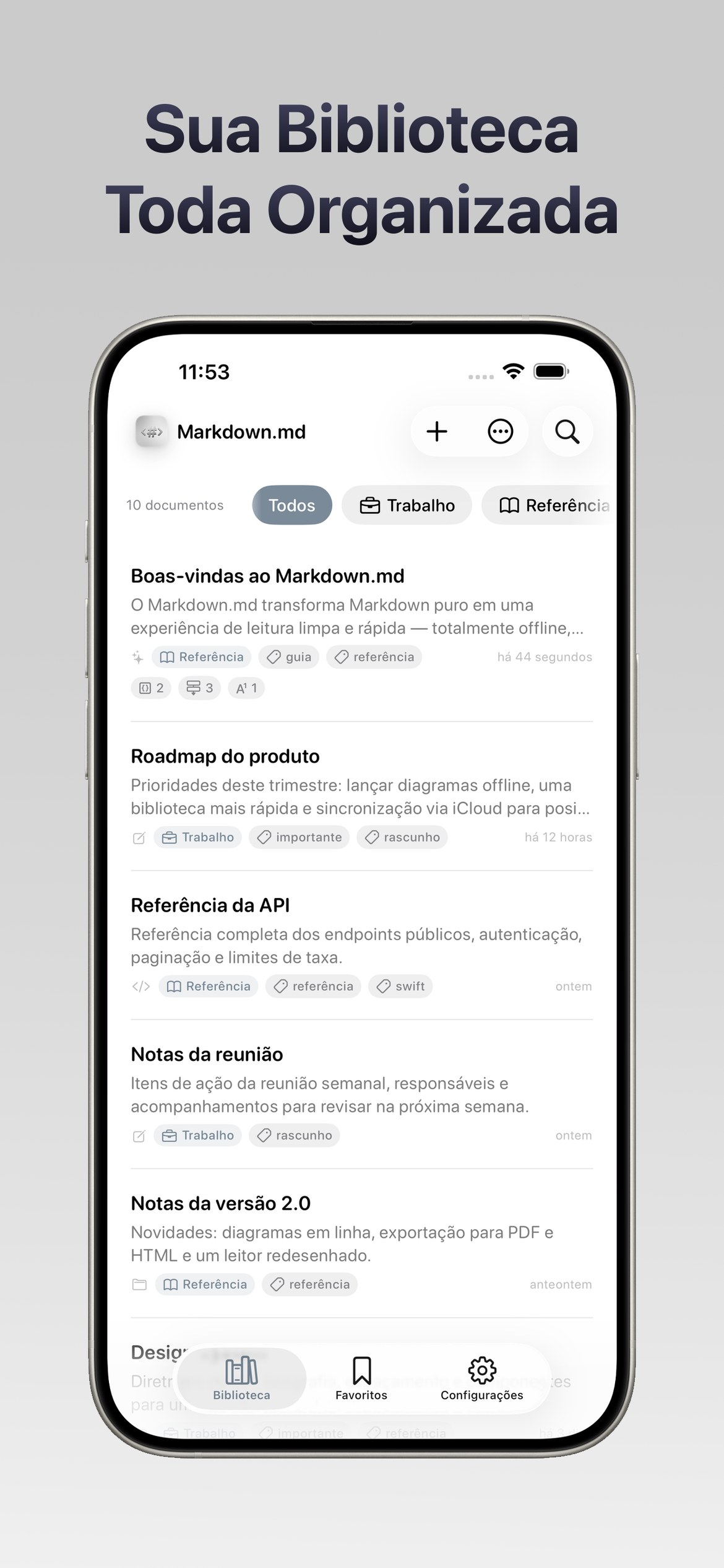 Markdown.md - Leitor — Toda sua biblioteca, organizada