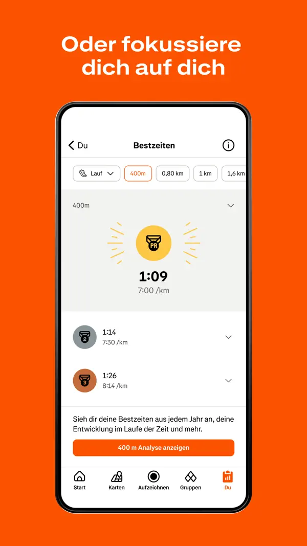 Strava: Run, Ride, Hike iPhone App Screenshot 10 – Gesundheit & Fitness