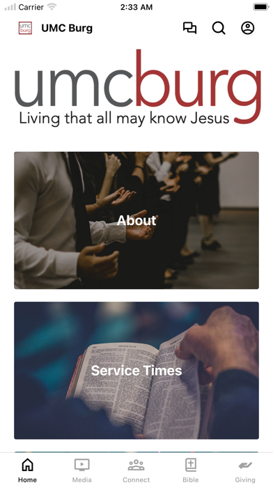 UMC Warrensburg app screenshot