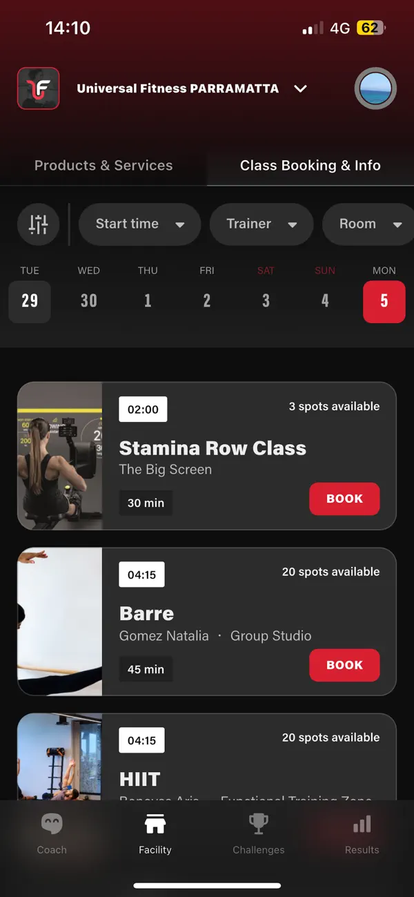 Screenshot #2 pour Universal Fitness Group