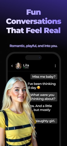 Flirty: AI Girlfriend Chat iPhone screenshot