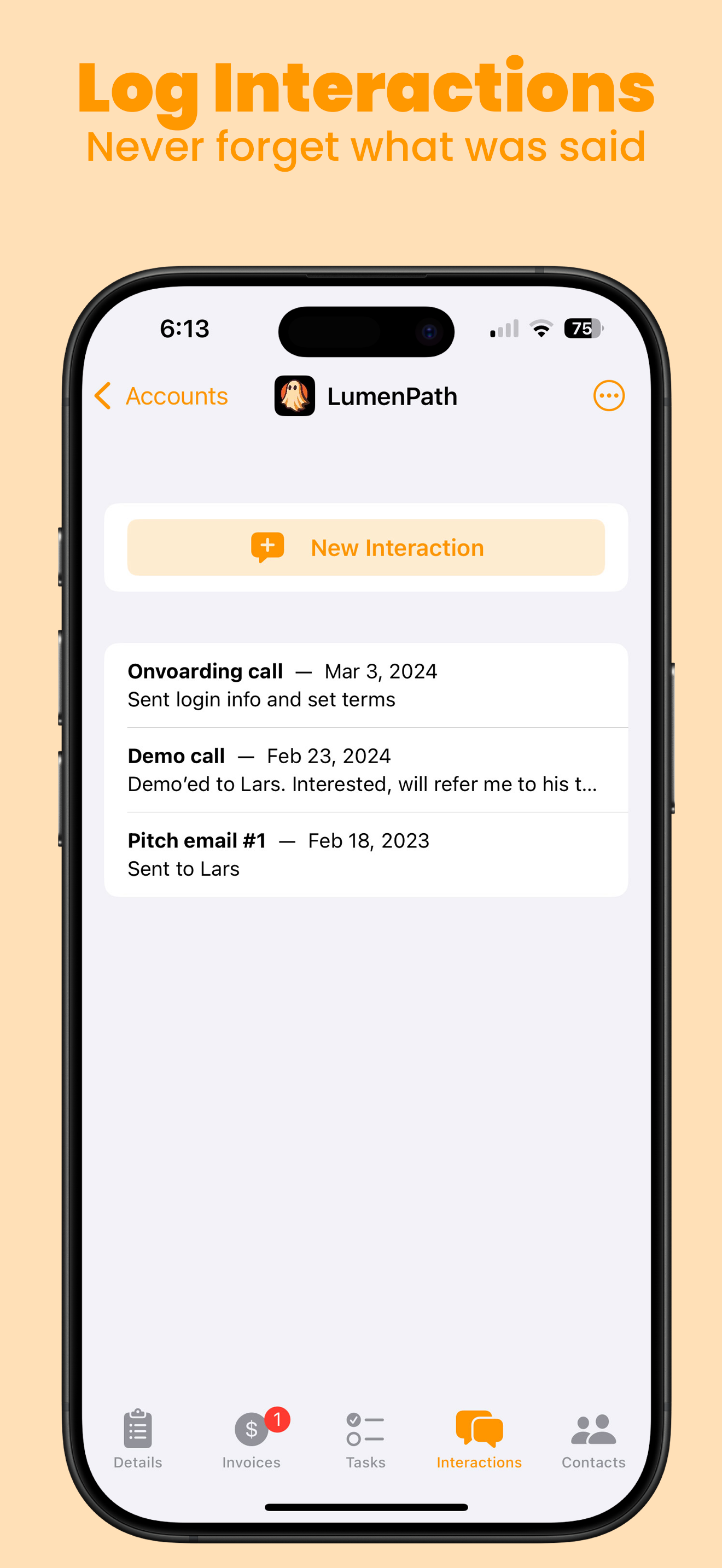 Ghosted Sales CRM & Lead Track