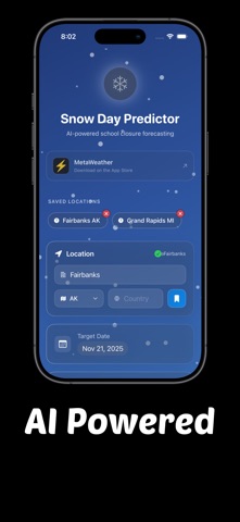 Snowday AI: School Closings iPhone screenshot