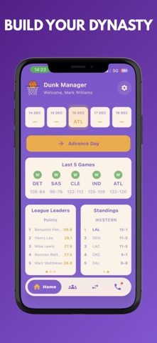 Dunk Manager - Basketball Sim Screenshot 1 of 6