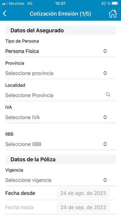Victoria Seguros PAS Screenshot