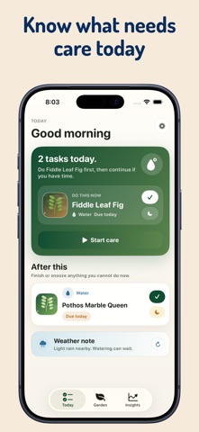 Plantine: Watering Reminder iPhone screenshot
