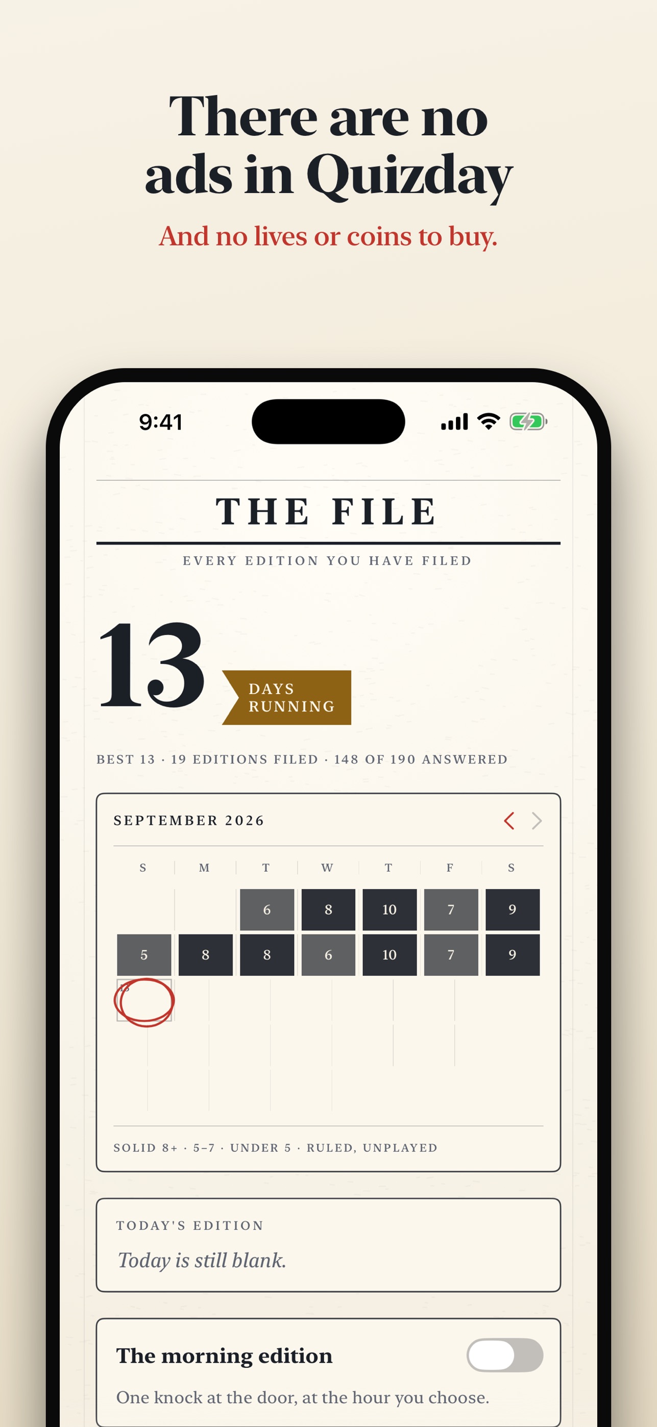 Screenshot 5 of Quizday: Daily Trivia, No Ads